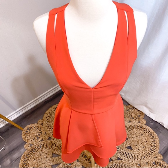 Adelyn Rae Asymmetrical Crepe Fit and Flare Dress - Picture 5 of 13